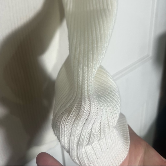 Calvin Klein Scoop Neck Sweater Long Sleeve Ribbed Winter White Size 1X NWT - Picture 8 of 9